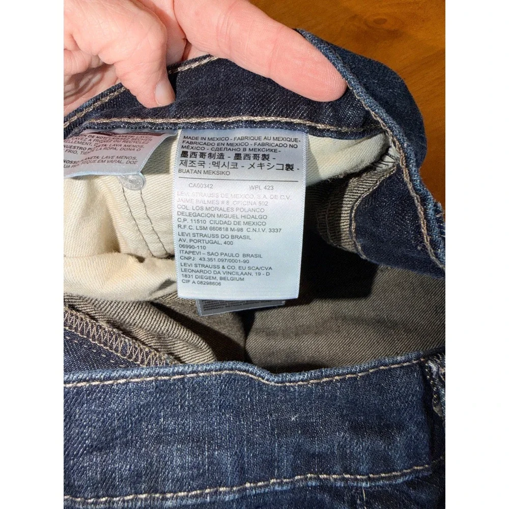 Levis 511 Slim Fit Jeans Mens 33x32 Dark Wash Blue Denim 04511-4172. 338